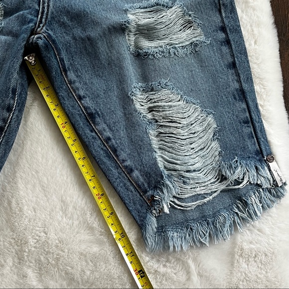 One Teaspoon Delaware Sustainable Truckers Longline Shorts Size 25 - Picture 15 of 16